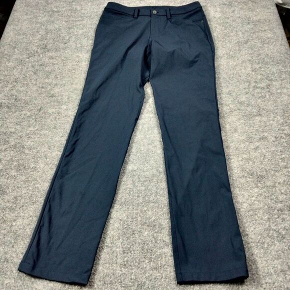 Lululemon ABC Pant Mens 30x33 Nautical Navy Blue Warpstreme 5 Pocket Active - Picture 2 of 11